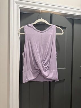 all in motion Lavender Twist-Front Tank Top